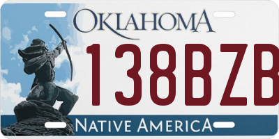OK license plate 138BZB