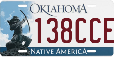 OK license plate 138CCE