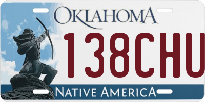 OK license plate 138CHU