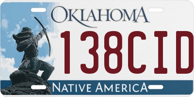 OK license plate 138CID
