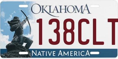 OK license plate 138CLT