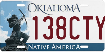 OK license plate 138CTY