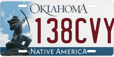 OK license plate 138CVY