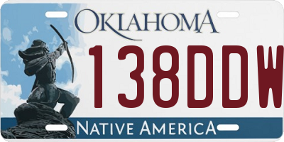 OK license plate 138DDW