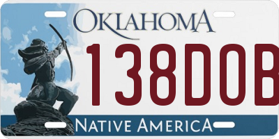 OK license plate 138DOB