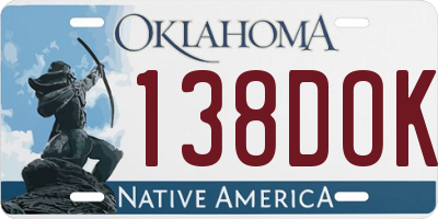 OK license plate 138DOK