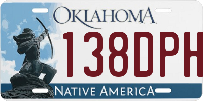 OK license plate 138DPH