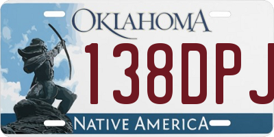 OK license plate 138DPJ
