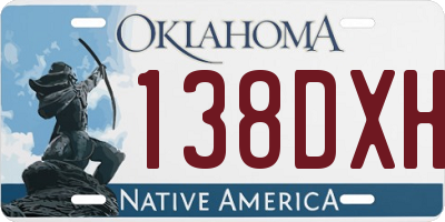 OK license plate 138DXH