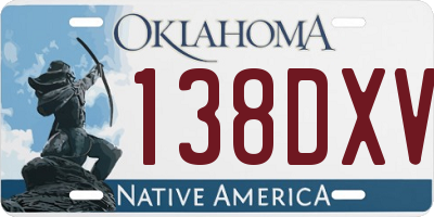 OK license plate 138DXV