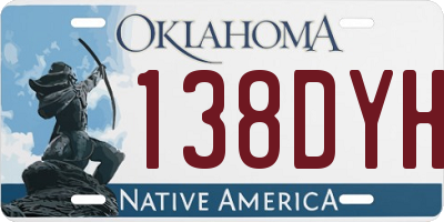 OK license plate 138DYH