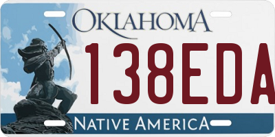 OK license plate 138EDA