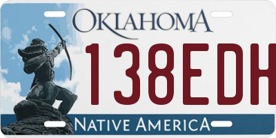 OK license plate 138EDH