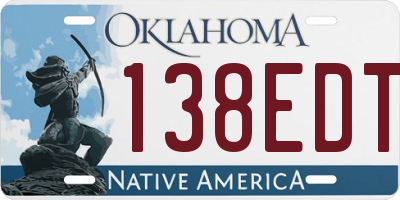 OK license plate 138EDT