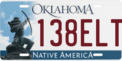 OK license plate 138ELT