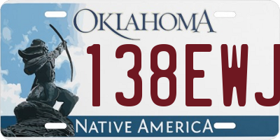 OK license plate 138EWJ