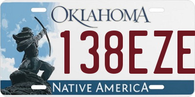 OK license plate 138EZE