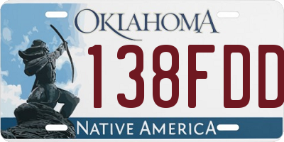 OK license plate 138FDD