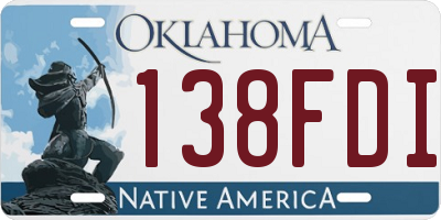 OK license plate 138FDI
