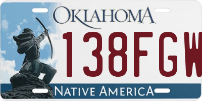 OK license plate 138FGW