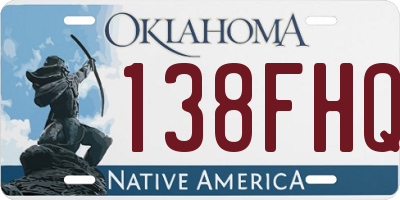 OK license plate 138FHQ