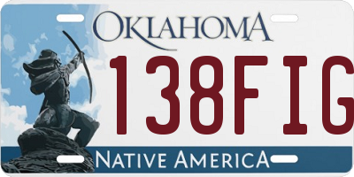 OK license plate 138FIG
