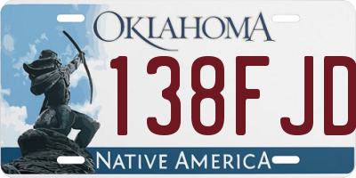 OK license plate 138FJD
