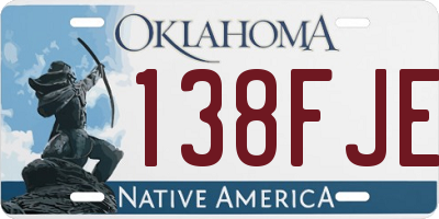 OK license plate 138FJE