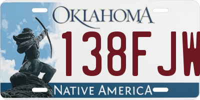 OK license plate 138FJW