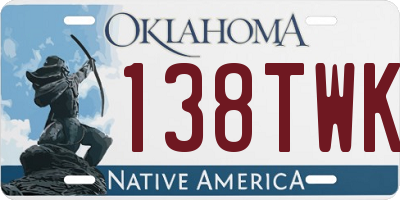 OK license plate 138TWK