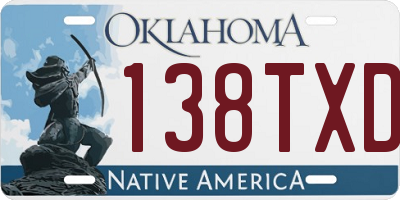 OK license plate 138TXD