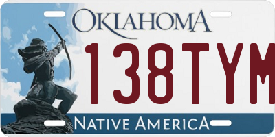 OK license plate 138TYM