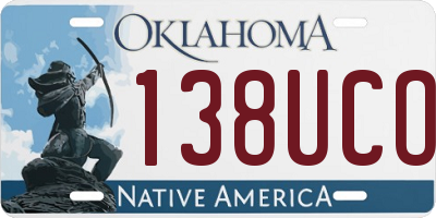 OK license plate 138UCO