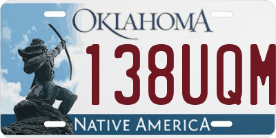 OK license plate 138UQM