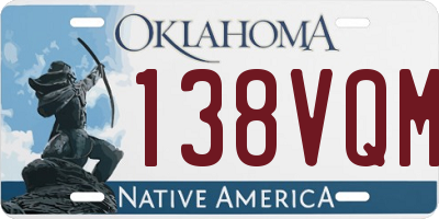 OK license plate 138VQM