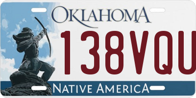 OK license plate 138VQU