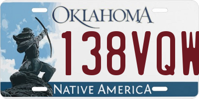 OK license plate 138VQW
