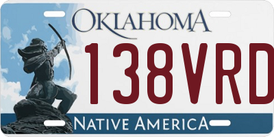 OK license plate 138VRD