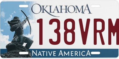 OK license plate 138VRM