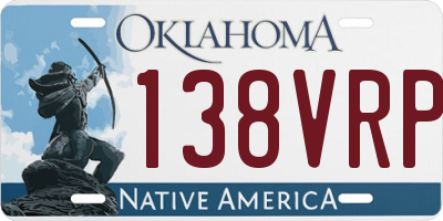OK license plate 138VRP