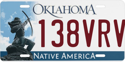 OK license plate 138VRV