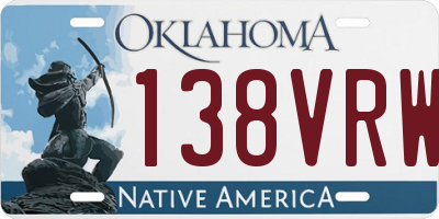 OK license plate 138VRW