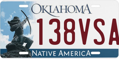 OK license plate 138VSA