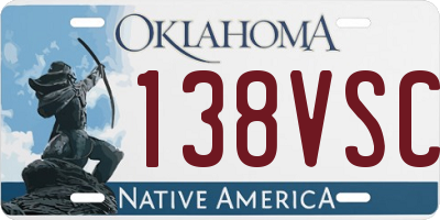 OK license plate 138VSC