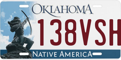 OK license plate 138VSH
