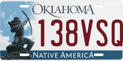OK license plate 138VSQ