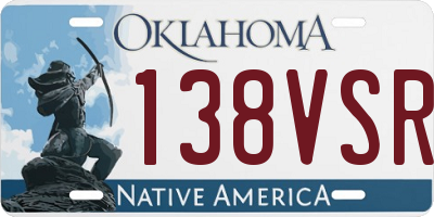 OK license plate 138VSR