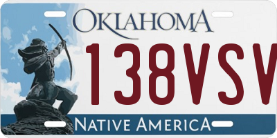 OK license plate 138VSV