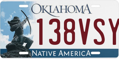 OK license plate 138VSY