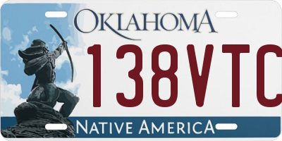 OK license plate 138VTC